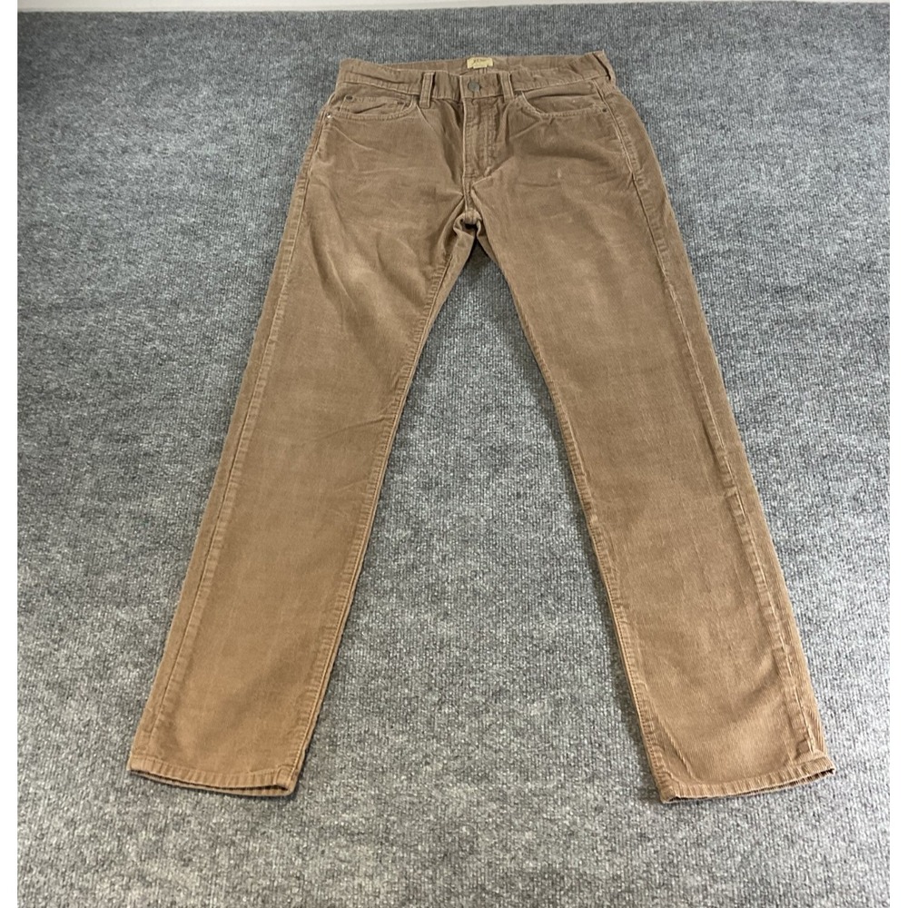 J Crew 484 Slim Fit Corduroy Pants Mens 30x30 Brown Stretch Casual Preppy Fall